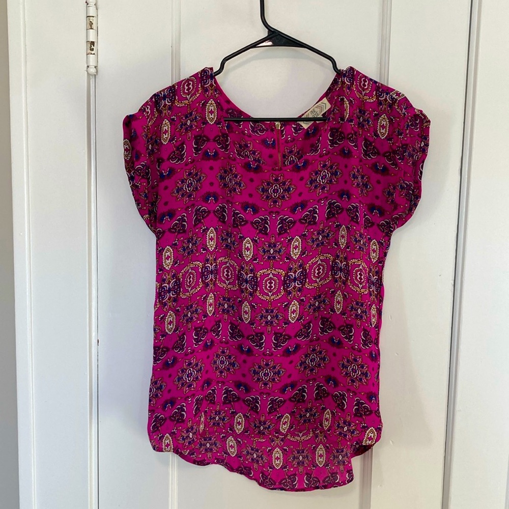 Paisley magenta blouse